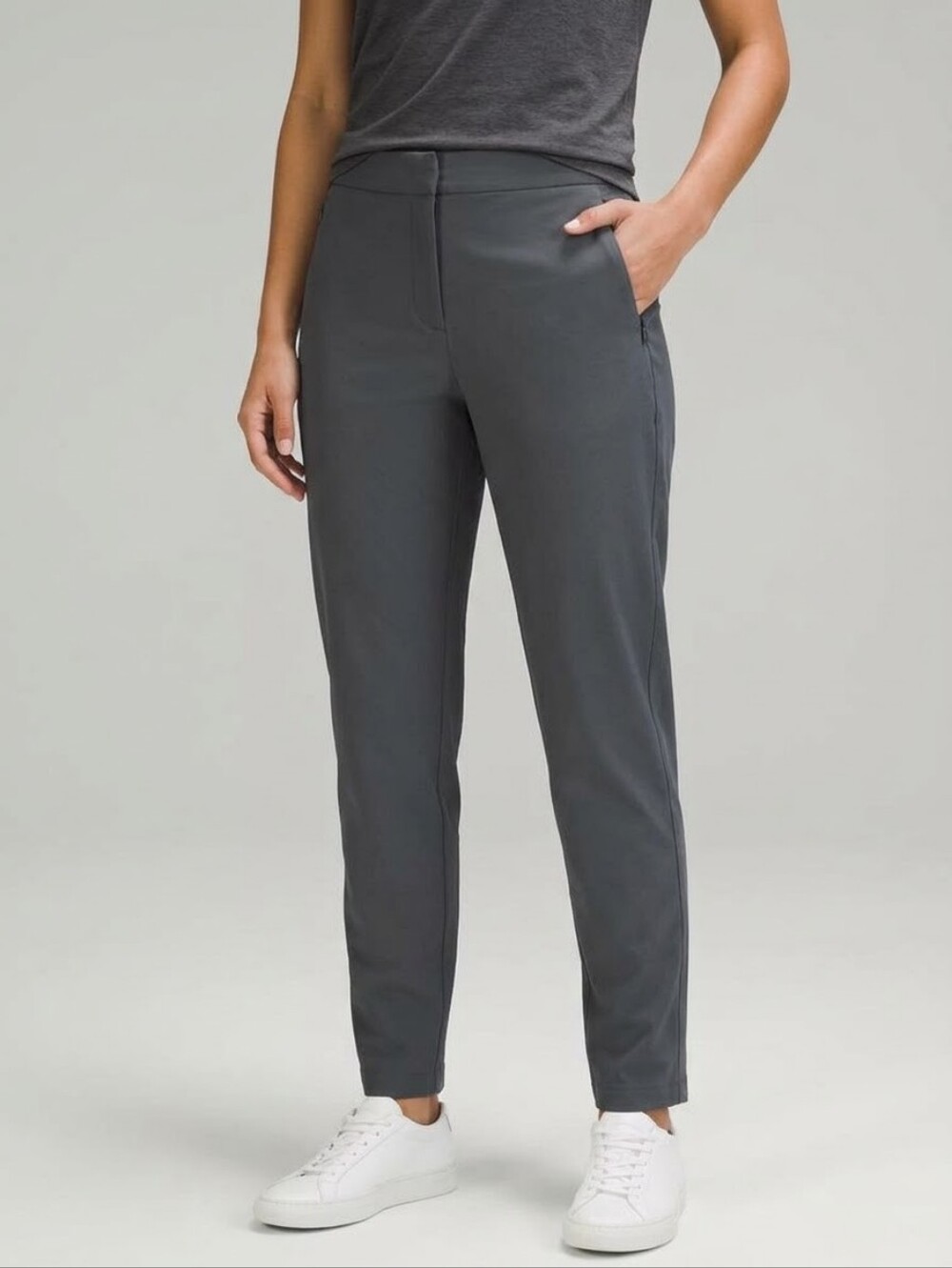 Lole Recycled Polyester Active Hiking Travel Pants Grey 10 Business Casual Golf